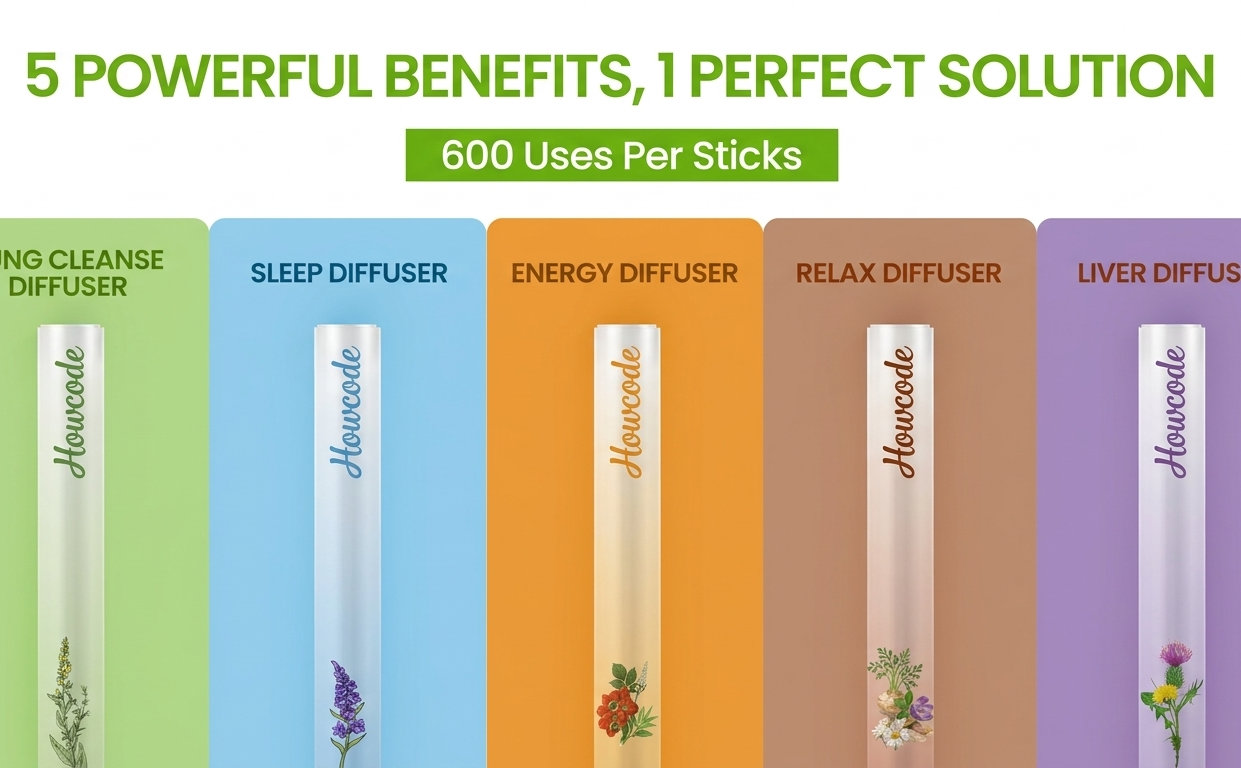 Howcode®New Blend - Full Set Diffusers – 4 Aroms In 1 Box