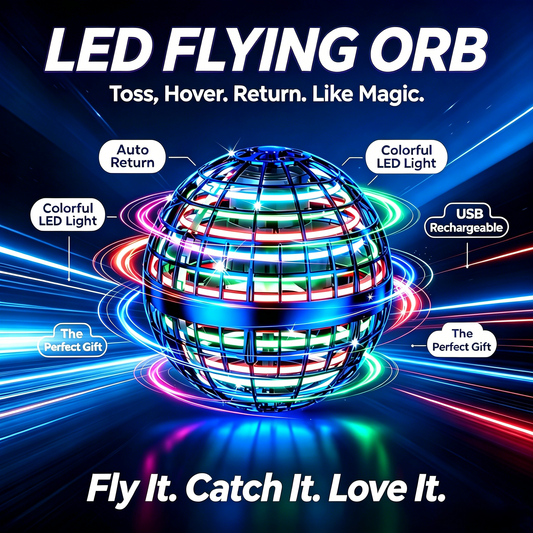 ✨ LED Flying Orb – Toss, Hover & Return Like Magic