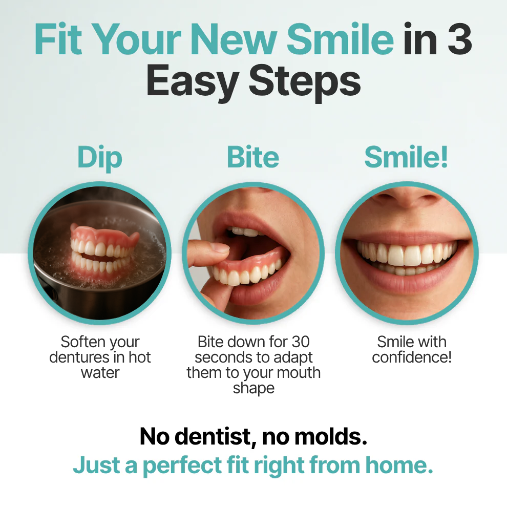 ✨Ends Today: 70% OFF! Ptyalial™⏰ Custom-Fit Full Functional Dentures Make you more confident